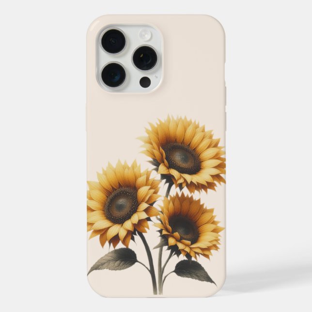Coque iPhone Tournesol radieux (Verso)
