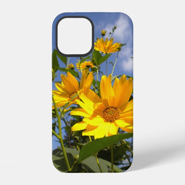 Coque iPhone Tournesols dans le ciel (Verso)
