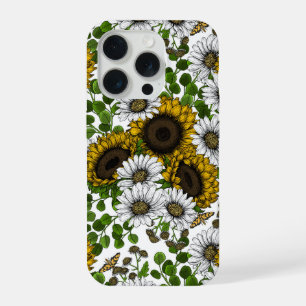 Coque iPhone 15 Pro Tournesols et marguerites, jardin d'été 3