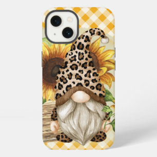 Etui iPhone 13 Tournesols Gnome Léopard