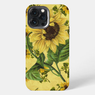 Etui iPhone 13 Pro Max Tournesols Vintage