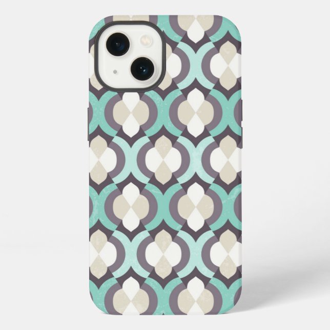 Coque iPhone Tourquoise Moroccan Pattern (Verso)