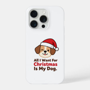 Coque iPhone 15 Pro Tout ce que je veux pour Noël, c'est l'art de mon