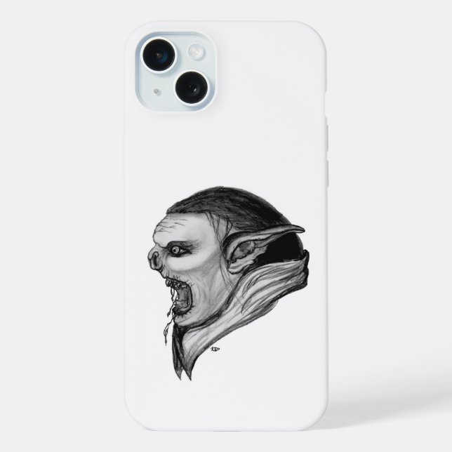 Coque iPhone Tracer le design noir et blanc (Verso)