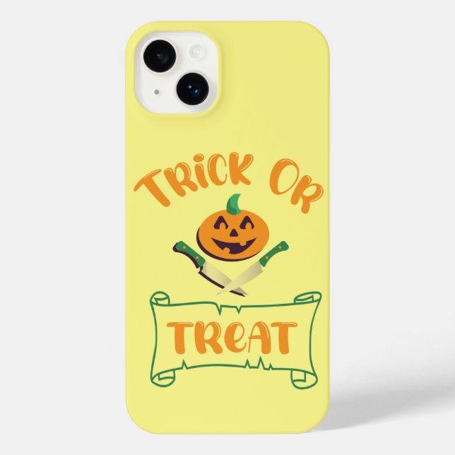 Coque iPhone Tracer ou traiter les os croisés Halloween visage  (Verso)