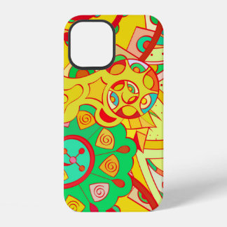 Coque iPhone 12 Tracery motif transparent. Design Mehndi. Coeur et