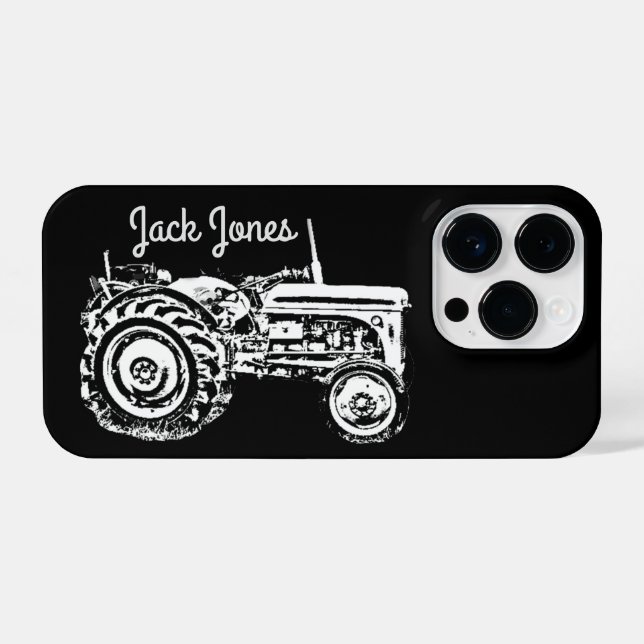 Coque iPhone tracteur vintage Gray massey fergison (Verso Horizontal)