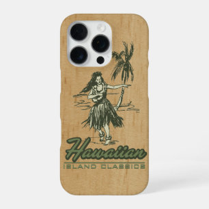 Coque iPhone 16 Pro Tradewinds île hawaïenne Fille de Hula Faux Bois