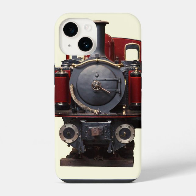 Coque iPhone Train Bleu Et Rouge  (Verso)