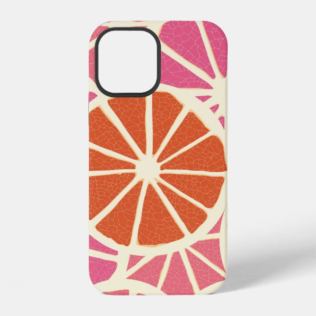 Coque iPhone Tranches de pamplemousse motif sans couture, agrum (Verso)