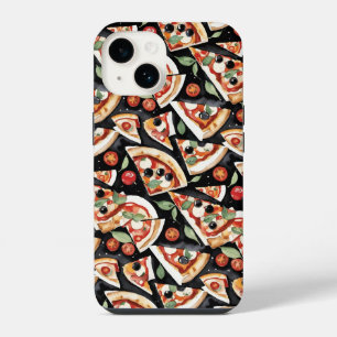 Coque Pour iPhone 14 Tranches De Pizza Abstraites Sur Un Arrière - plan