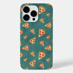 Coque Pour Pour iPhone 14 Pro Max Tranches de pizza cool motif sarcelle vintage