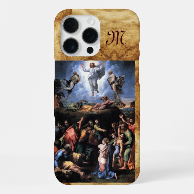 Coque iPhone TRANSFIGURATION DE JÉSUS monogramme (Verso)