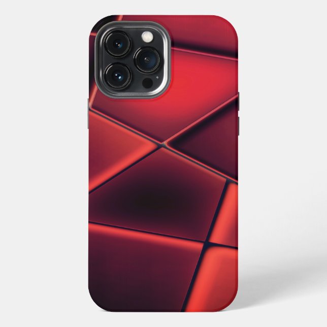 Coque iPhone Trapèzes rectangles rouges avec combinaison facult (Verso)