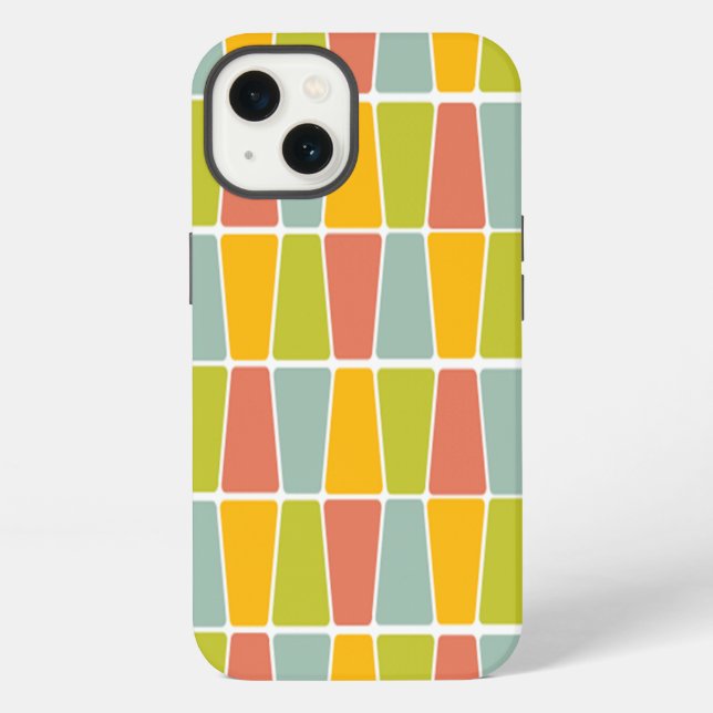 Coque iPhone Trapèzes Rétro (Verso)