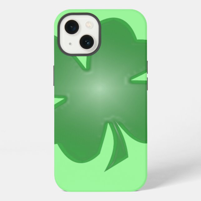 Coque iPhone Trèfle à quatre feuilles (Verso)