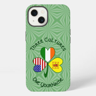 Etui iPhone 13 Trèfle Scot Lion Irlande USA Drapeaux Personnalisé