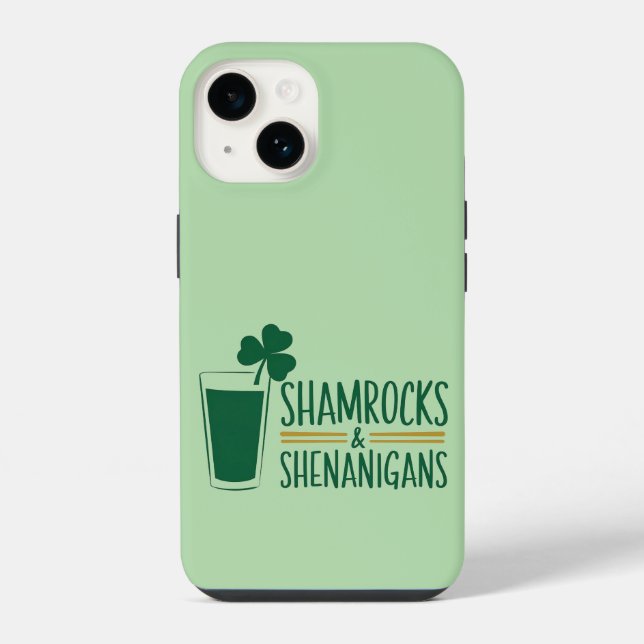 Coque iPhone Trèfles et Shenanigans : Conception de la Saint-Pa (Verso)