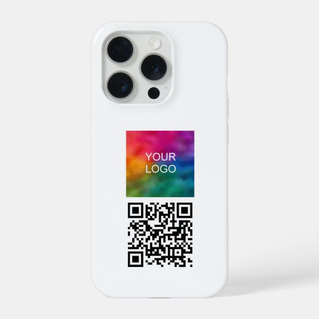 Coque iPhone Trend QR Code Télécharger le logo Modèle Elegant B (Verso)