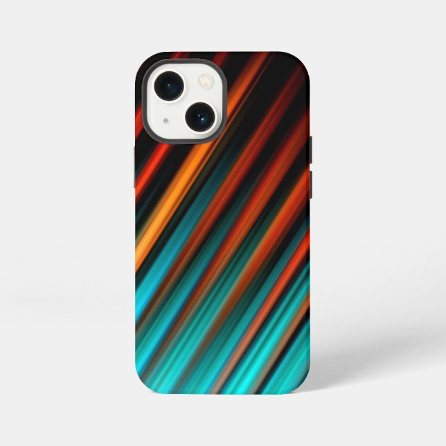 Coque iPhone Très Cool Moderne Multicolore Rayé (Verso)