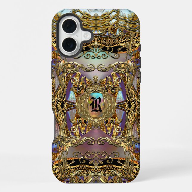 Coque iPhone Très orné Joli Monogramme (Verso)