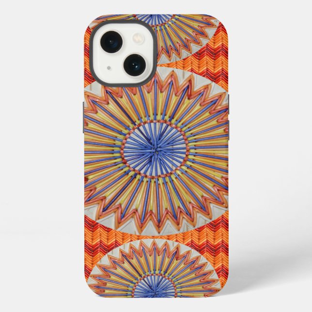 Coque iPhone Tri Rainbow et Chevron Orange (Verso)