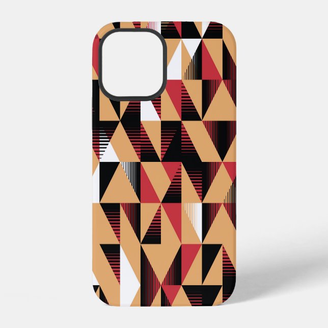 Coque iPhone Triangle Abstrait, Beauté Élégante Rétro. (Verso)
