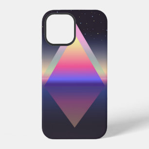 Coque iPhone 12 Triangle brillant. Concept Ethereum. abs futuriste