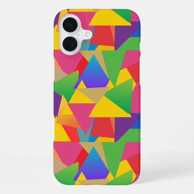 Coque iPhone Triangle Gras Vibrant et coloré (Verso)