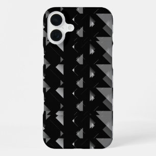 Coque iPhone 16 Plus Triangle gris noir géométrique