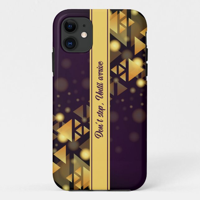 coque iphone triangle or motif (Dos)