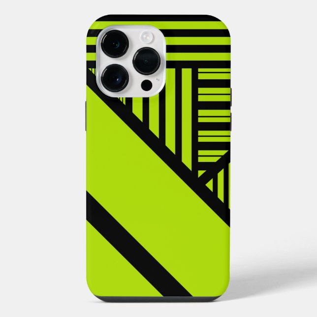 Coque iPhone Triangle - Vert chaux (Verso)