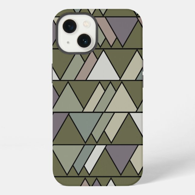 Coque iPhone Triangles camouflage  (Verso)