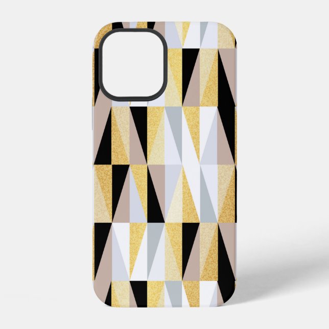 Coque iPhone triangles de conception scandinave sans couture mo (Verso)