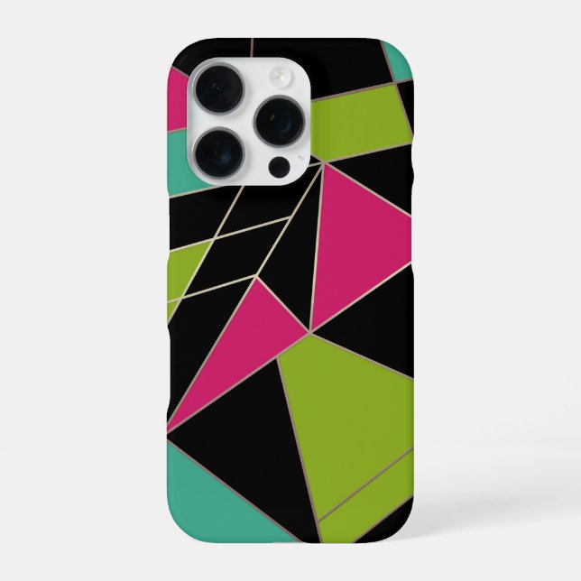 Coque iPhone Triangles impression abstraite géométrique mode gé (Verso)