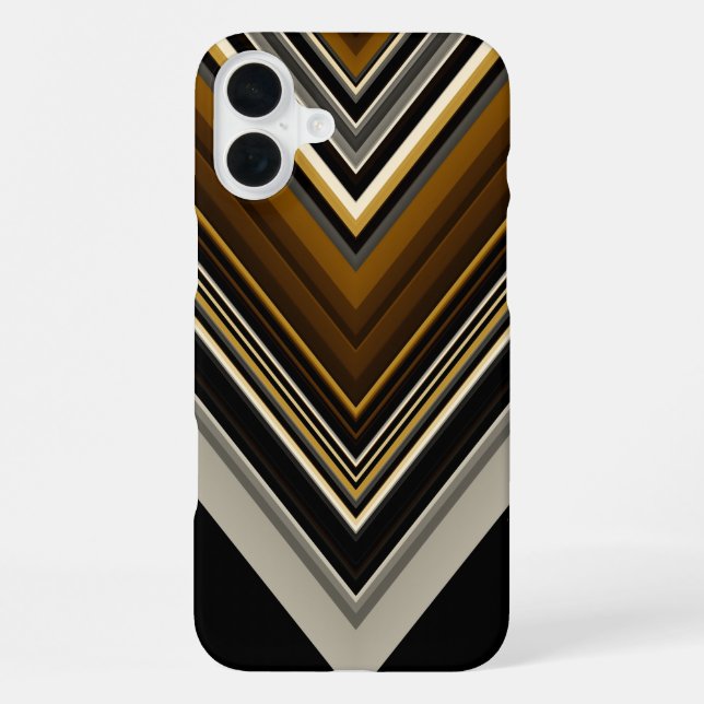 Coque iPhone Triangles modernes abstraits et initiales personna (Verso)