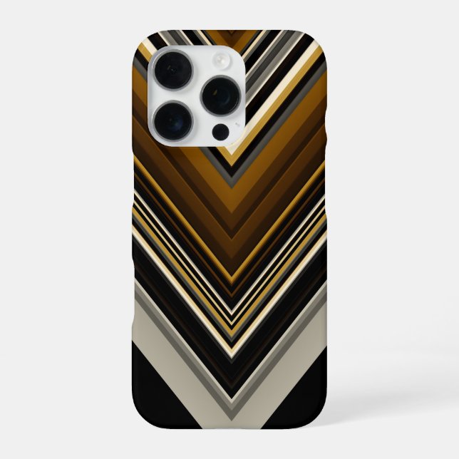 Coque iPhone Triangles modernes abstraits et initiales personna (Verso)