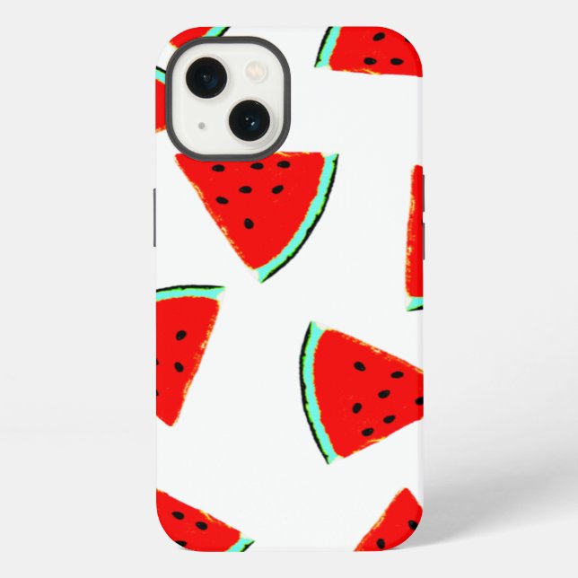 Coque iPhone Triangles Motifs de pastèque (Verso)
