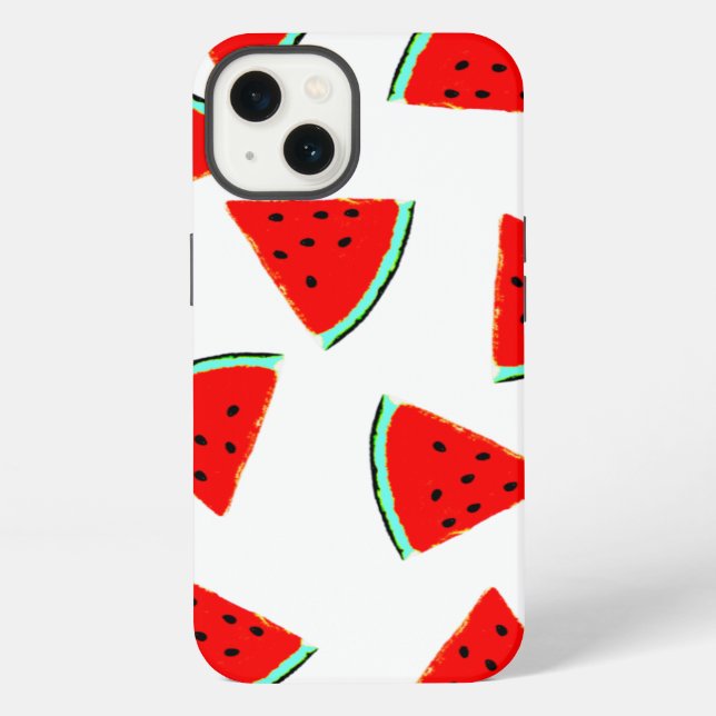 Coque iPhone Triangles Motifs de pastèque (Verso)
