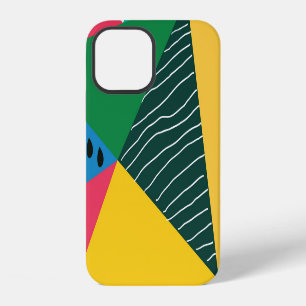 Coque iPhone 12 Triangulaire Abstrait : Décor Vintage géométrique.