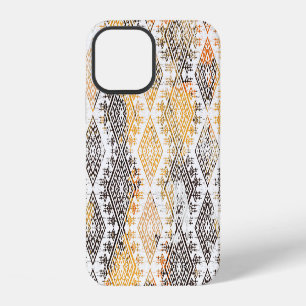 Coque iPhone 12 Tribal géométrique Boho : Motif en détresse.