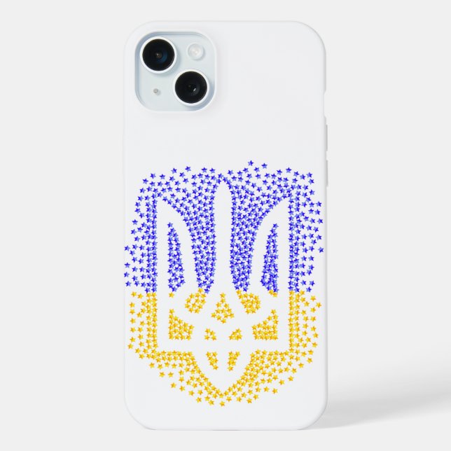 Coque iPhone trident tryzub d'héraldique ukrainienne dispersant (Verso)