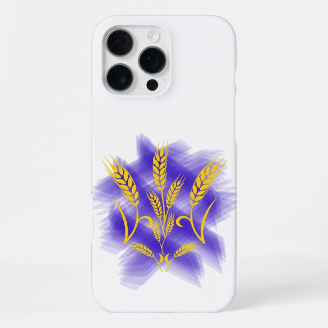 Coque iPhone Trident ukrainien fait d'épi de blé (Verso)