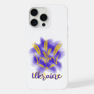 Coque iPhone 15 Pro Max trident ukrainien fait d'épi de blé
