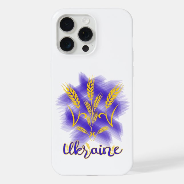 Coque iPhone Trident ukrainien fait d'oreille de blé (Verso)