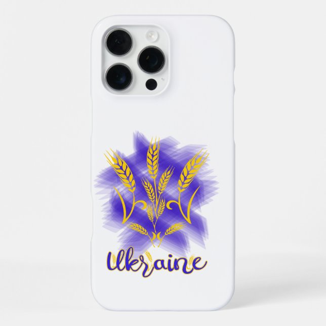 Coque iPhone Trident ukrainien fait d'oreille de blé (Verso)