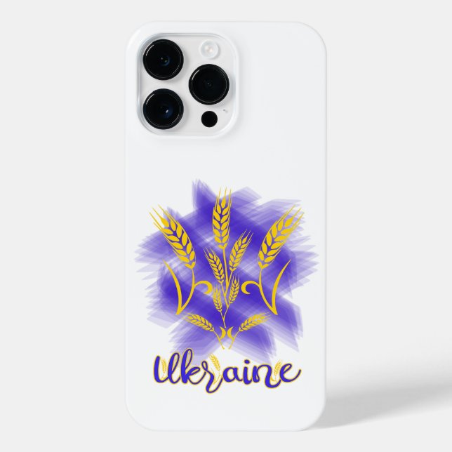 Coque iPhone Trident ukrainien fait d'oreille de blé (Verso)