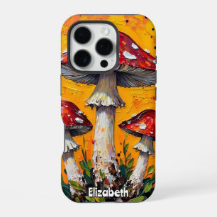 Coque iPhone 16 Pro Trio de champignons vibrants