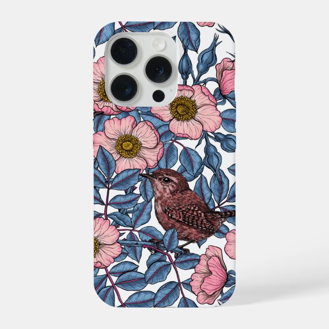 Coque iPhone Troglodytes dans les roses (Verso)