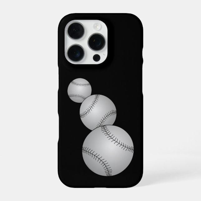 Coque iPhone Trois balles de baseball (Verso)